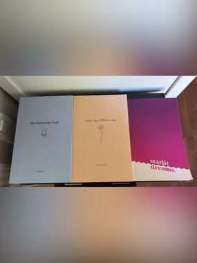 Set of 3 Decorative Journals - Blue, Peach, Magenta